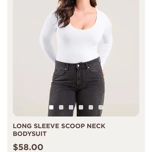 NUUDS long sleeve scoop neck body suit